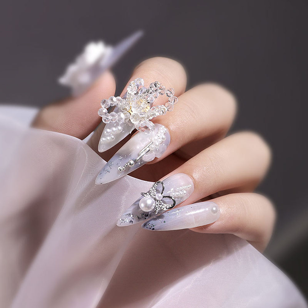 [Hàng mới về] Phụ kiện nơ/ bướm 3d trang trí móng tay