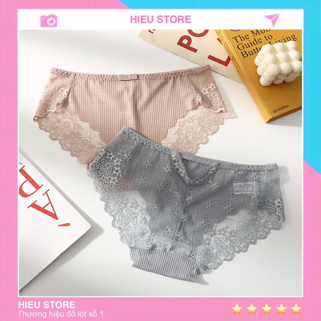 Combo Quần Lót Nữ Su Gân Phối Ren Sexy Quyến Rũ Tôn Dáng Cực Xinh Hieu Store24h - 2212