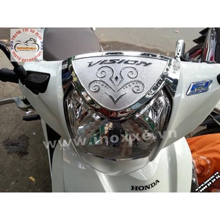 miếng mão chụp đầu xe vision mạ crom