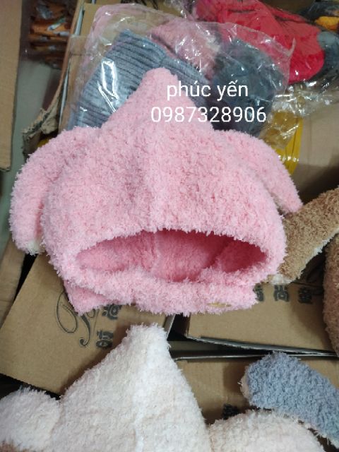 [Sale] Mũ Len Lông Cừu Cài Cúc Cho Bé_Hàng Quảng Châu (72) _Super_Sale _Super_Sale