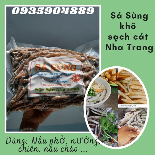 sá sùng nấu phở 500g loại đặc biệt - sá sùng khô nha trang nấu phở