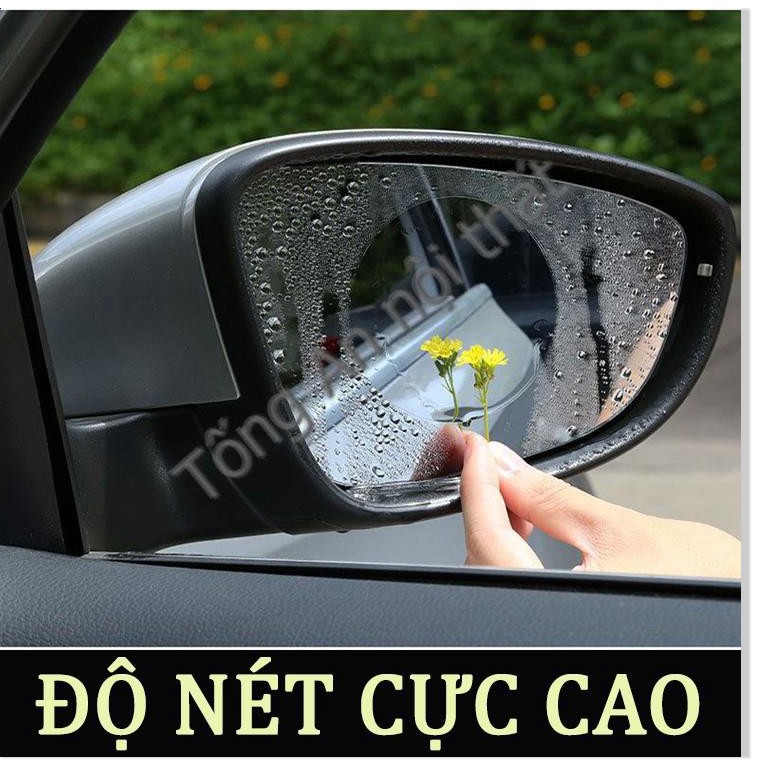 2 Miếng Dán NaNo Film Chống Mưa, Chống Mờ, Chống Chói Và Sương Mù Cho Gương Chiếu Hậu Xe Hơi, Xe Máy