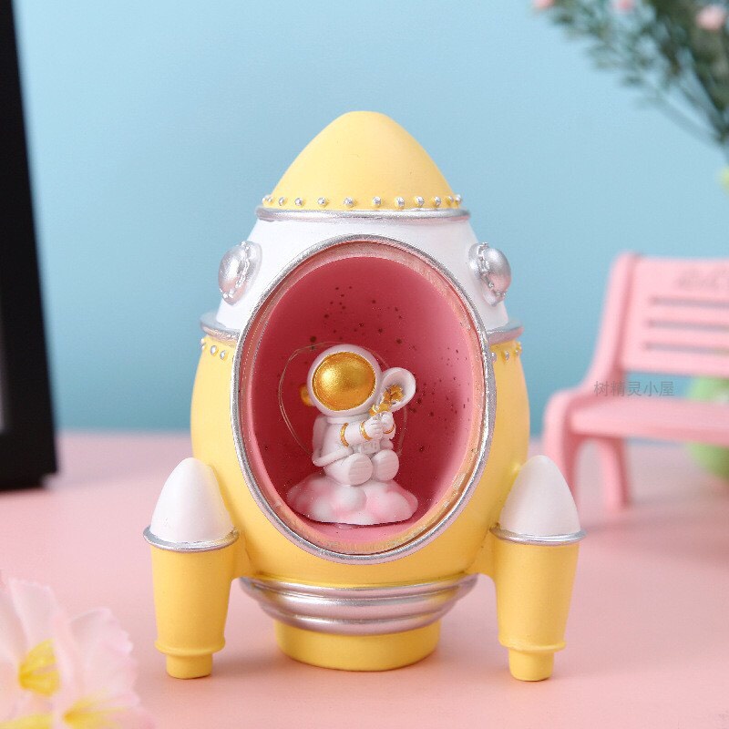 Đèn ngủ mô hình tên lửa,phi hành gia siêu dễ thương chất liệu PVC dùng làm đèn ngủ, đèn bàn,quà tặng-Ráp