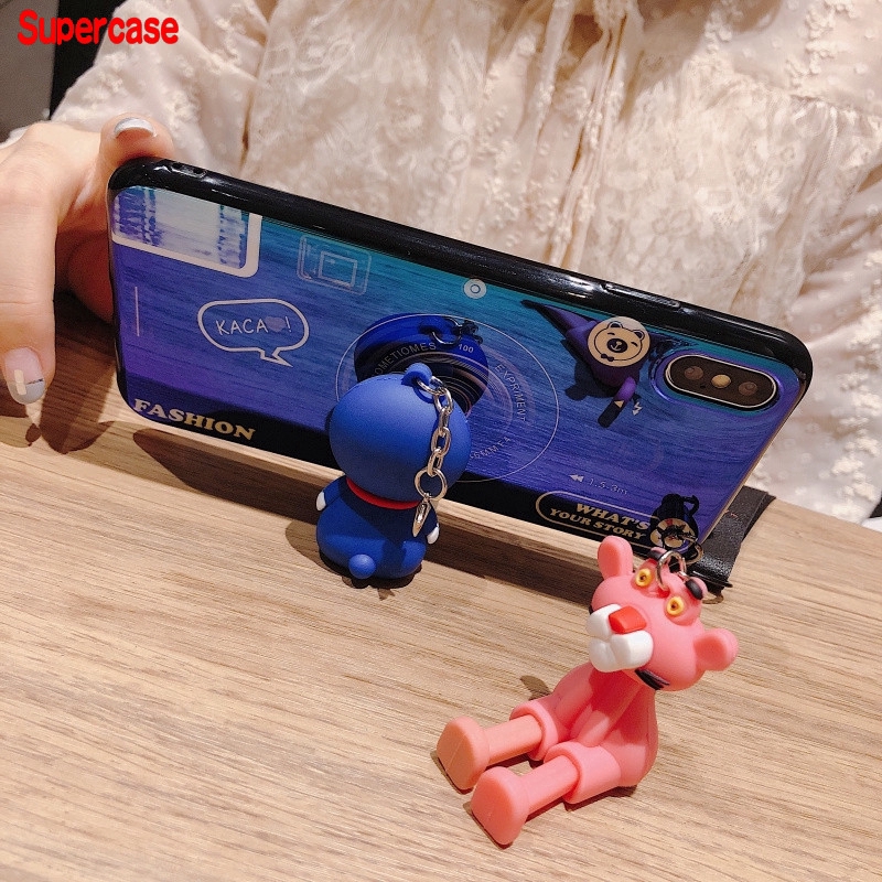 Ốp điện thoại in hình Doremon kèm dây đeo dành cho Xiaomi Mi Note 10 10 Pro CC9 9 Pro A3 A3 Lite Redmi 8 8A Note 8 Pro