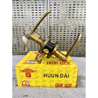 {hỏa tốc hcm] khóa tròn gạt huundai màu rêu đồng cổ