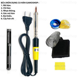 Bộ 6Q- Mỏ hàn chì Cao Cấp 40W Bá Quang + 5 món phụ kiện hàn