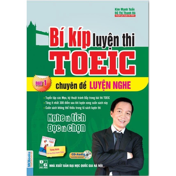 Sách - Bí kíp luyện thi TOEIC - chuyên đề LUYỆN NGHE - part 1