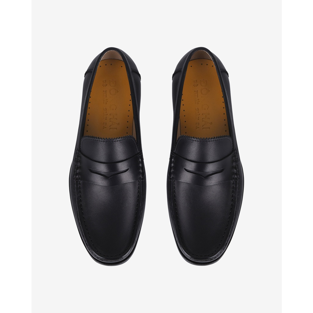 Giày lười nam Đông Hải thiết kế Penny Loafer da bò cao cấp  đế cao su cao 3cm dễ di chuyển - G0614