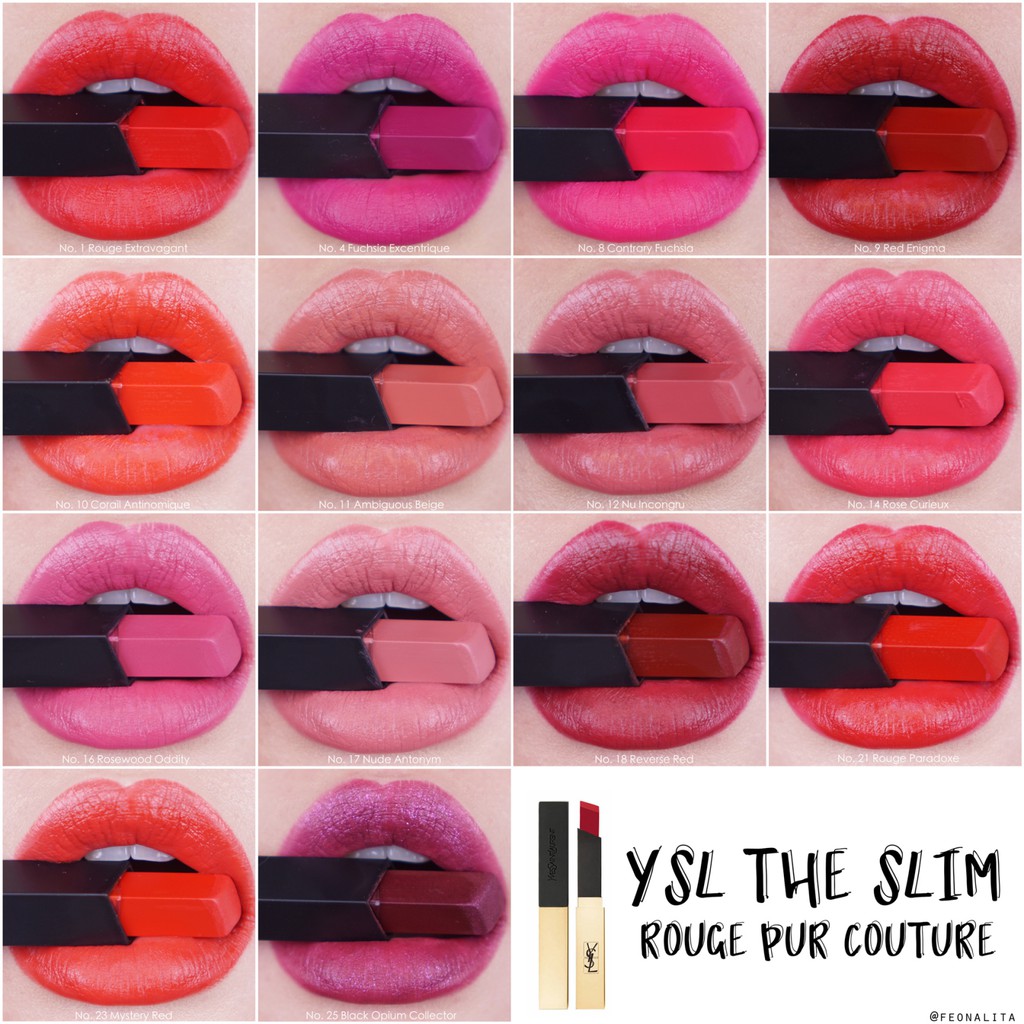 YVES SAINT LAURENT - Son thỏi lì YSL Rouge Pur Couture The Slim