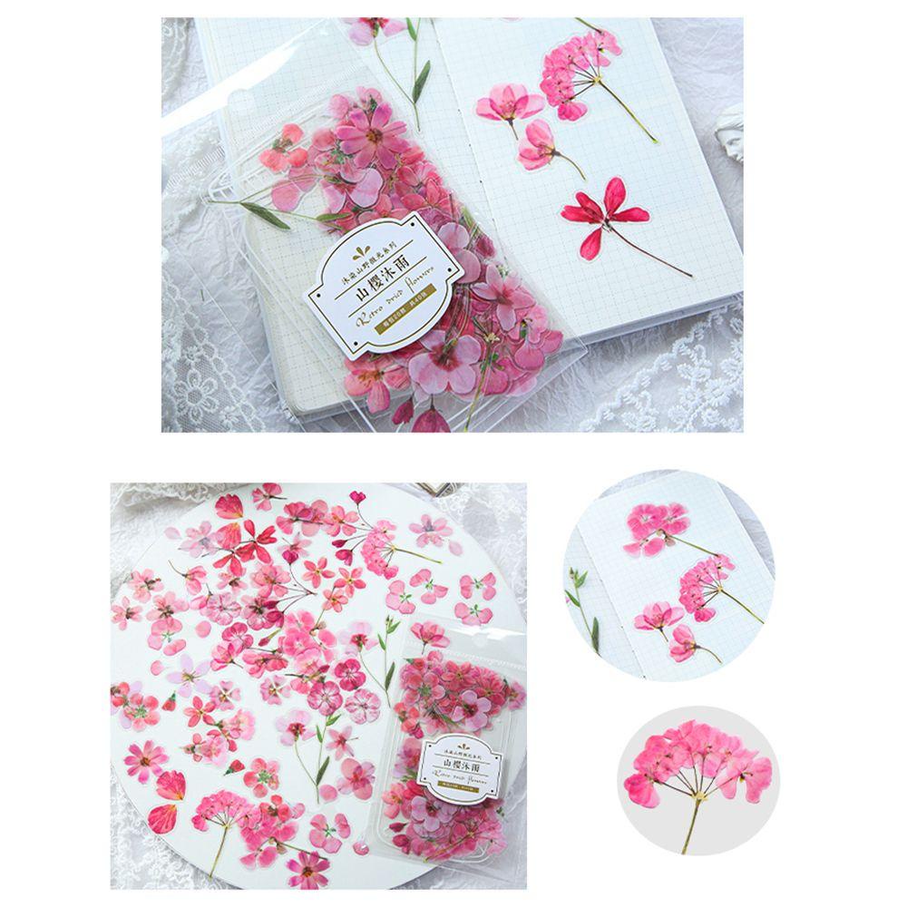Set 40 Miếng Dán Hình Hoa Lá Kiểu Vintage Trang Trí Nhật Ký / Nhật Ký DIY