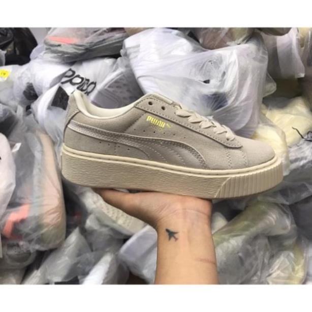 Xả Xả | Xả Xả| HOT THANH LÝ- Giầy puma mầu be da lộn 1:1 ( full box + free ship ) 2020 Có Sẵn 🍀 Xịn L * . ) ^ ' }