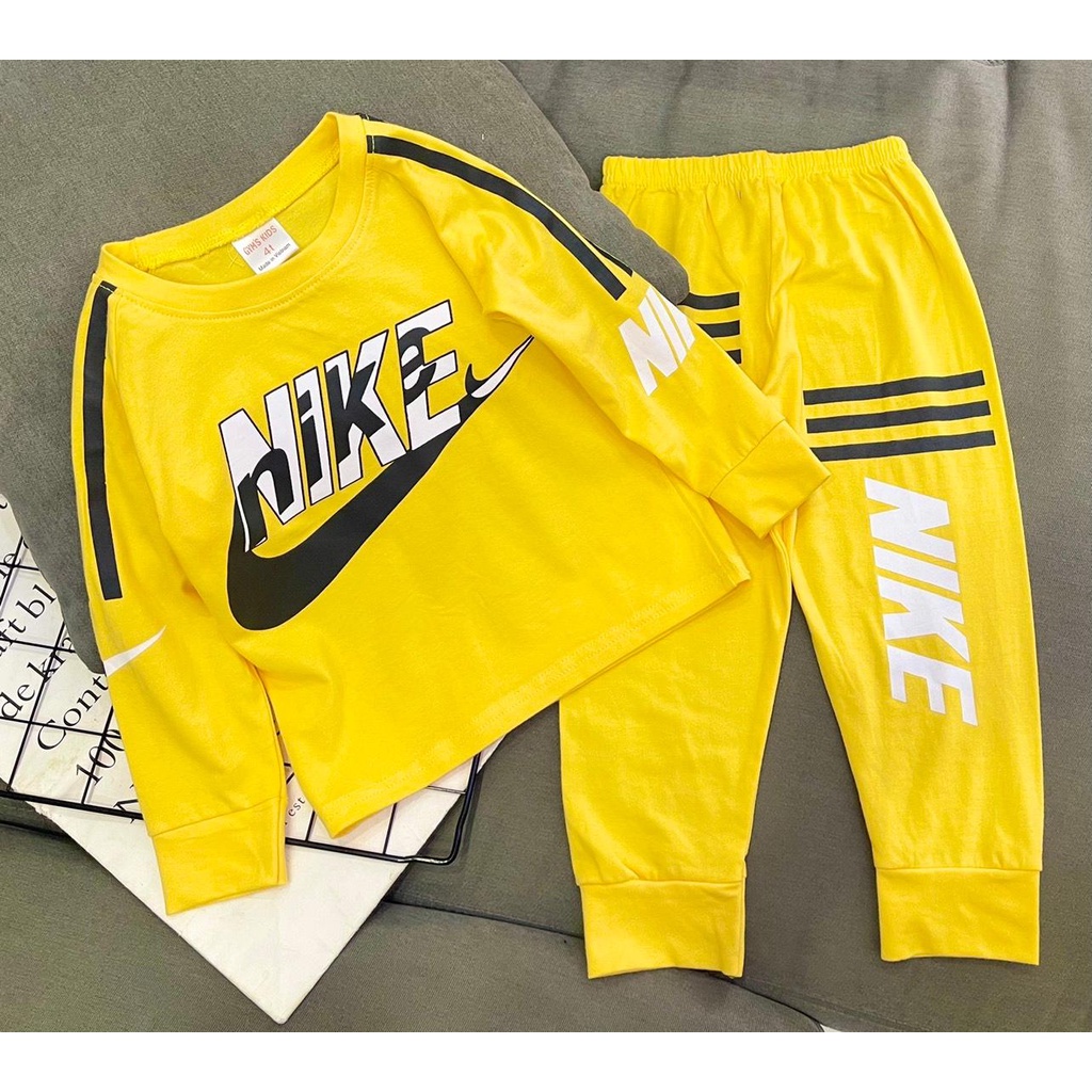 Bộ bé trai dài tay size đại 23-40kg  thể thao cotton 4 chiều Jennie kids J495