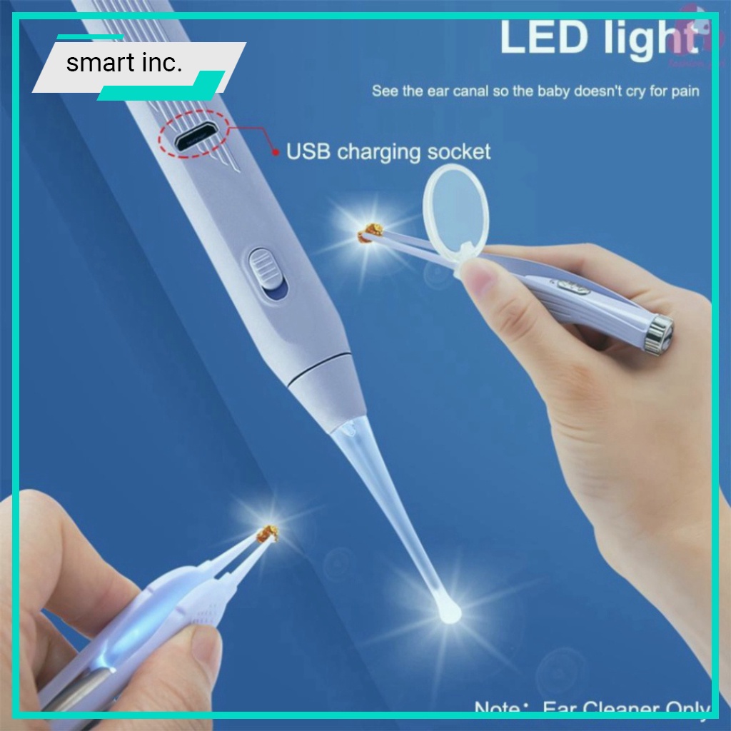 Dụng Cụ Ngoáy Tai Có Đèn Bộ Lấy Ráy Tai Cho Bé Vệ Sinh Có Kính Lúp