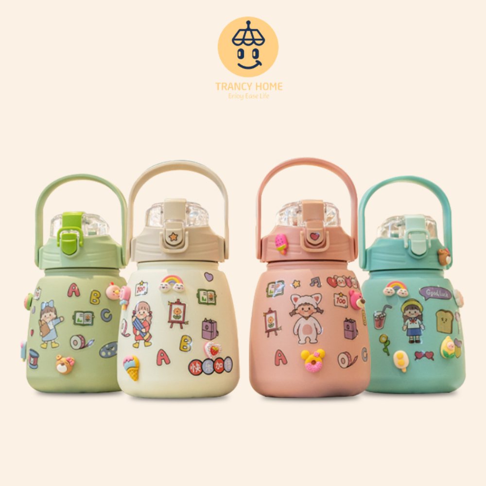 Bình Giữ Nhiệt TRANCY Bình Đựng Nước inox304 cute