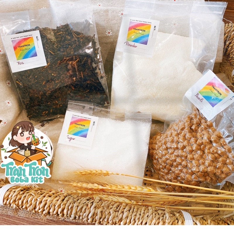 Set nguyên liệu pha trà sữa Phúc Long, Thái Xanh, Thái đỏ, truyền thống, trà sữa oolong, trà sữa lài  (25 ly đậm vị) | BigBuy360 - bigbuy360.vn