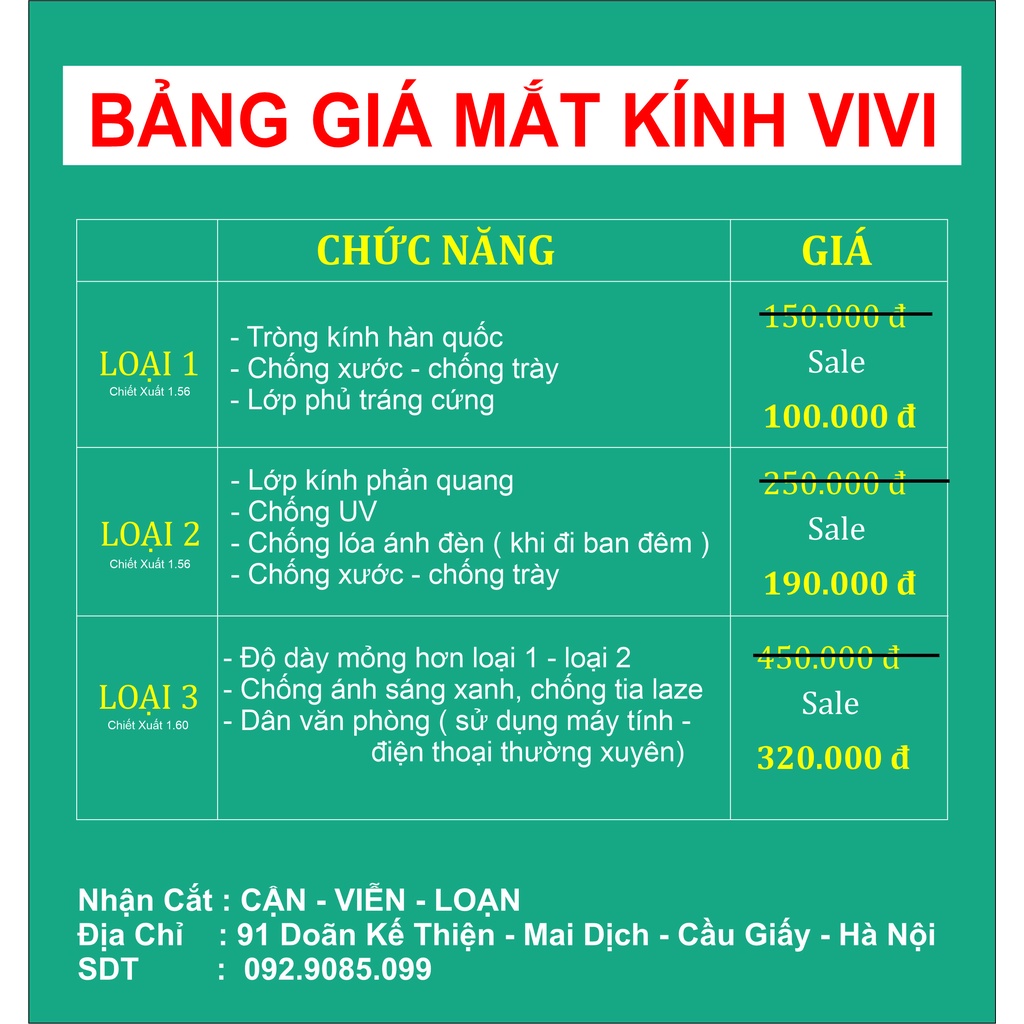 Gọng kính cận nam nữ dáng vuông thanh mảnh V1220 chất liệu kim loại kết hợp nhựa, nhận cắt cận viễn loạn Kính mắt ViVi