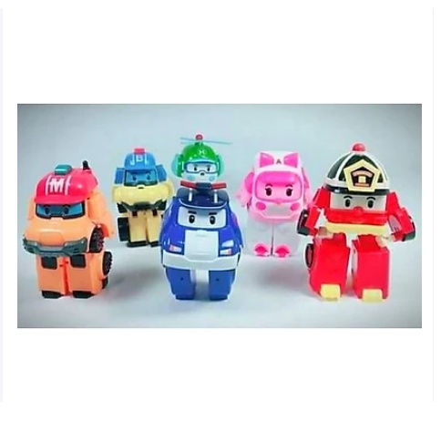 [Rẻ vô địch] [Có sẵn] Đồ chơi lắp ráp biến hình Đội bay siêu đẳng Robocar Poli và những người bạn - Bộ 6 con