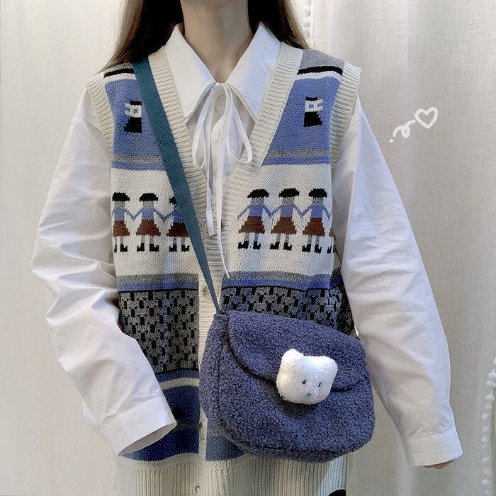 Áo Len Không Tay Dáng Rộng Thời Trang Mùa Đông Cho Nữ