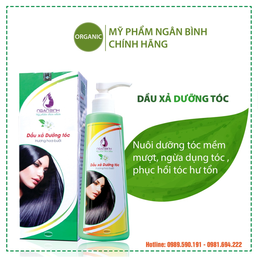 Dầu xả dưỡng tóc hoa bưởi Ngân Bình giảm rụng tóc, dưỡng tóc, mềm mượt, phục hồi tóc hư tổn, tóc chắc khỏe tự nhiên