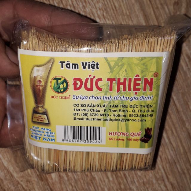 Một túi tăm Việt hương quế khoảng 700 cây