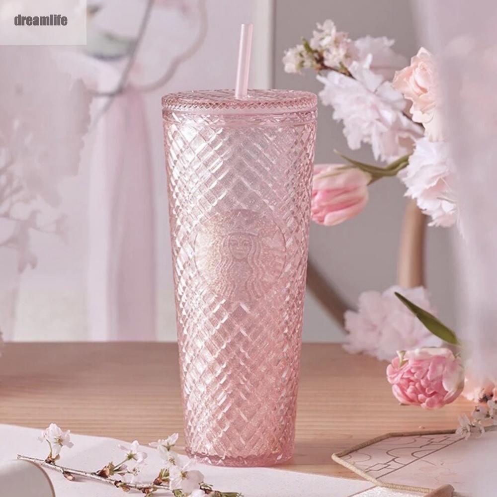 Cốc Hai Lớp Bằng Nhựa Siêu Lớn 710m Họa Tiết starbucks