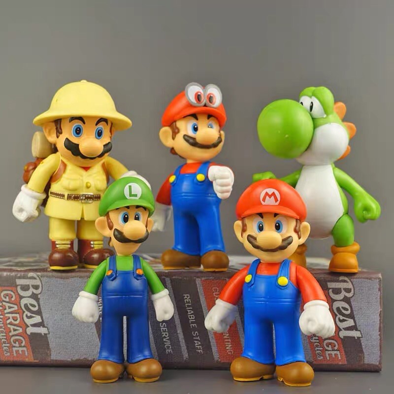 Có sẵn  Set 5 Mô Hình Super Mario 9.5-10cm