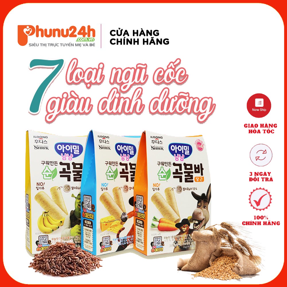 Bánh cuộn ngũ cốc hữu cơ Ayimeal YumYum Ildong Hàn Quốc [Date T01-T4/2023]