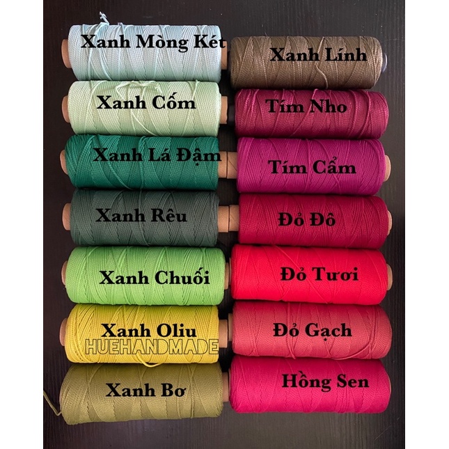 Sợi Dệt Cotton 2mm - Bảng 1- Dệt Craft Yarn VN