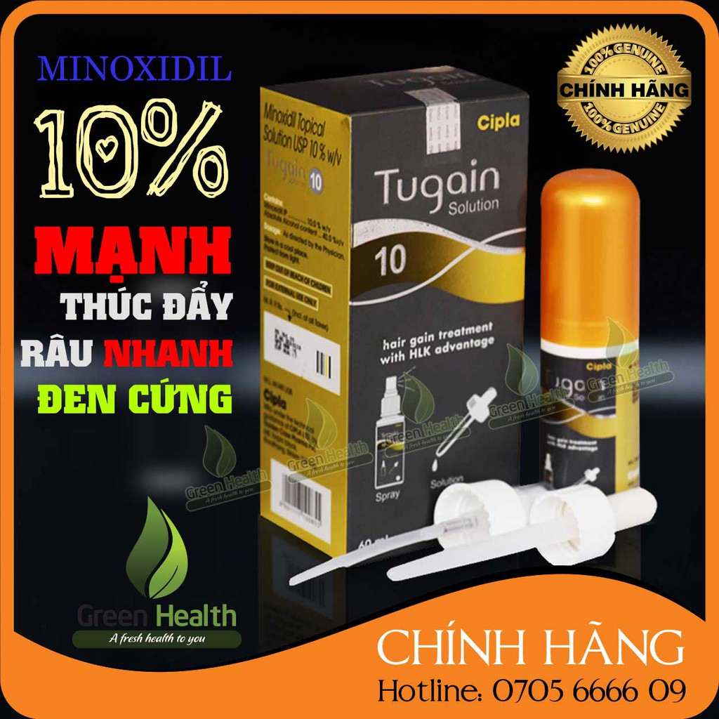 Thuốc mọc râu Minoxidil 10% Tugain