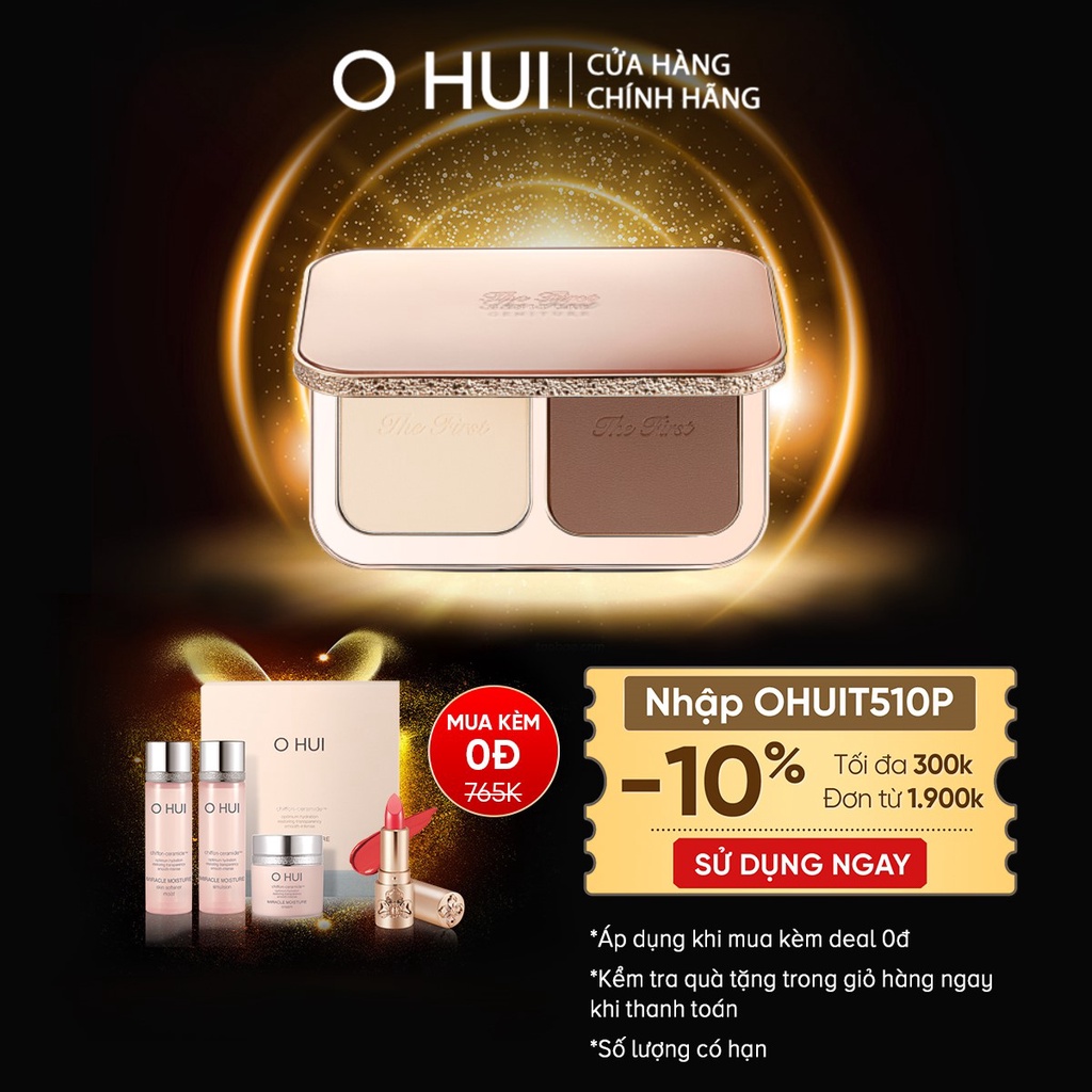 Phấn phủ siêu mịn chứa bột kim cương Ohui The First Geniture Powder Pact 10g