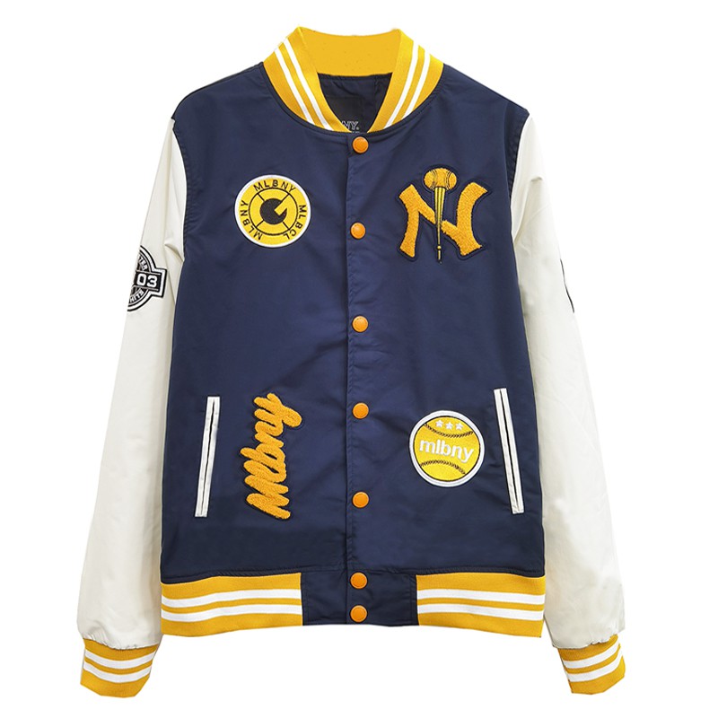 (2 MÀU) ÁO BOMBER BÓNG CHÀY MLB NY NAM NỮ UNISEX