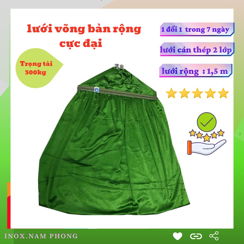 lưới võng cỡ lớn cán thép 2 lớp bản rộng cực đại 1,5m chính hãng