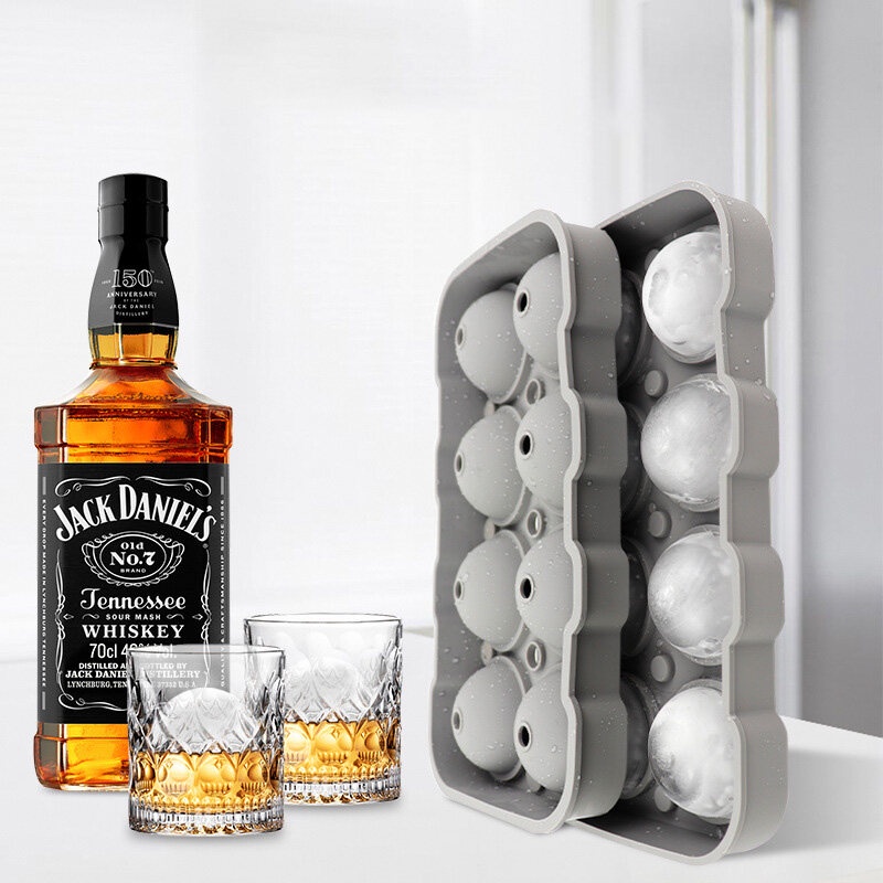 ONLY HOUSE Khay Làm Đá Viên Hình Tròn Bằng Silicone 4 / 6 / 8