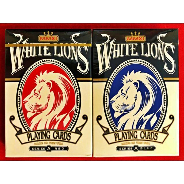 Combo set 2 bộ bài tây magic White Lions Series A Playing Cards