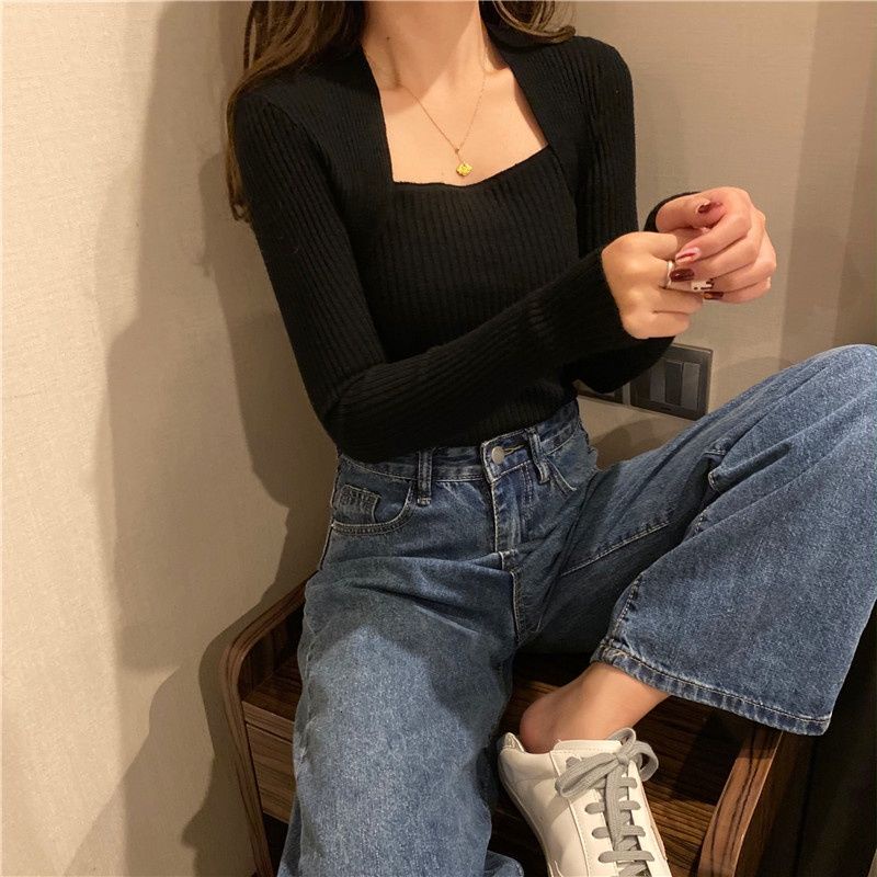 Áo Len Tay Dài Cổ Lọ Thời Trang Cho Nữ