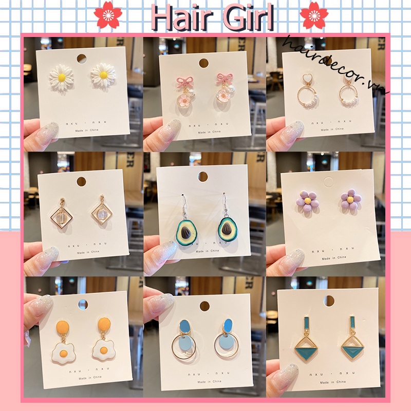 Hoa Tai Kim Loại Phong Cách Hàn Quốc Thời Trang Cho Nữ