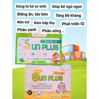 Men vi sinh + sữa non SUNPLUSS men hữu cơ giúp bé tăng cân, hệ tiêu hóa tốt, Miễn dịch khỏe, đề kháng tốt