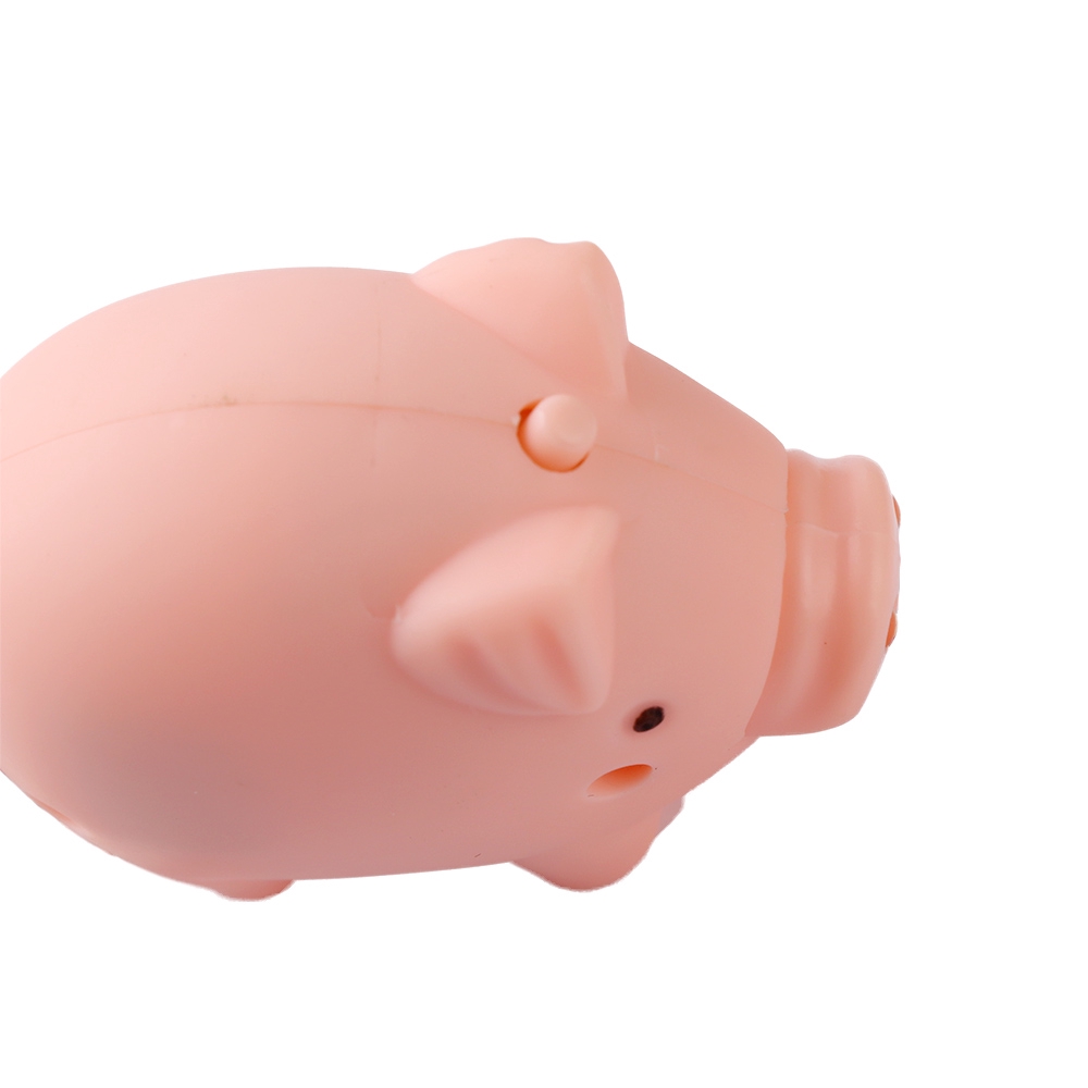 Móc khóa phối mặt chú heo có đèn pin phát sáng đáng yêu cho trẻ em