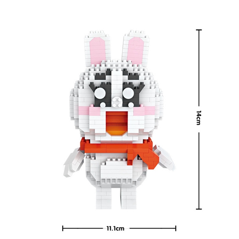 Rabbit duck Anime character tiger Children gift brain game interesting LOZ Small particles Not compatible with Lego