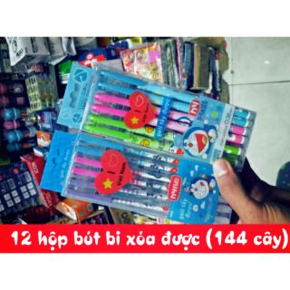 Combo 12 hộp bút bi xóa được, bút bi thần kỳ xóa được