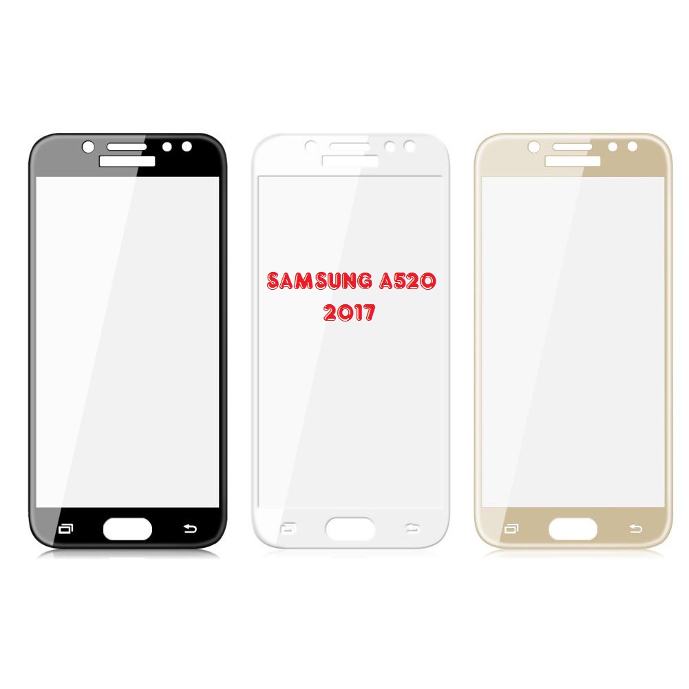 Kính cường lực 5D Full keo,Full màn hình cho ss galaxy A5 2017/a520(vàng,đen)