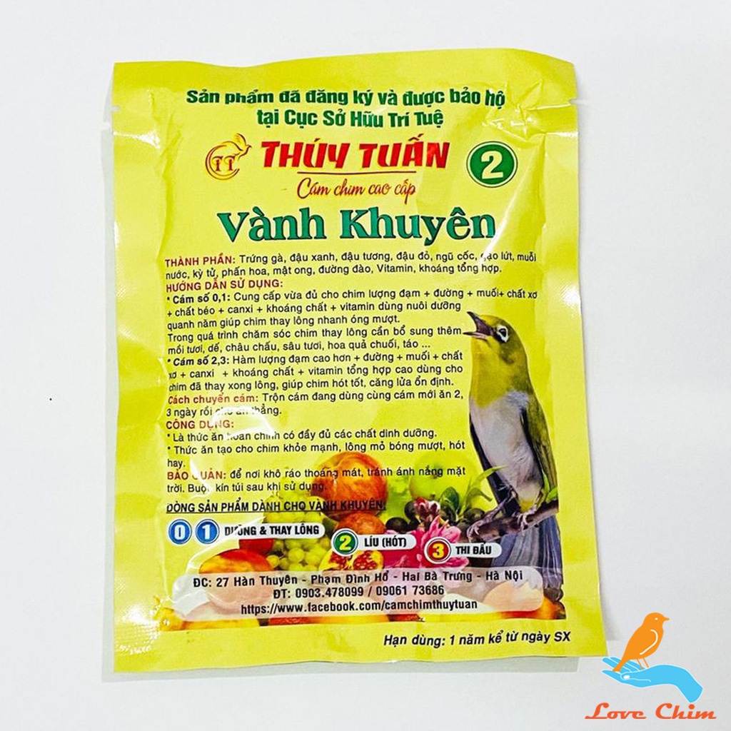 Cám Khuyên Thúy Tuấn 0,1,2 ,3 Cám Thúy Tuấn chim Khuyên, Thức ăn cho chim Khuyên LOVECHIM