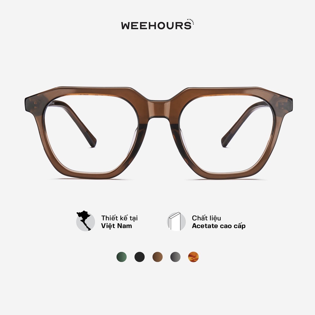 Gọng kính cận nam/nữ WeeHours SLAY , dáng vuông thời trang, nhựa Acetate cao cấp | BigBuy360 - bigbuy360.vn