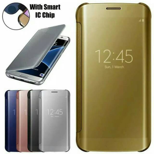 Lật Bao Nắp Gương Gập Cao Cấp Cho Samsung A 8 J1 2016 J2 Prime J5 Prime S7 S7 Edge S8 S8 Plus Note 8 Xiaomi Iphone