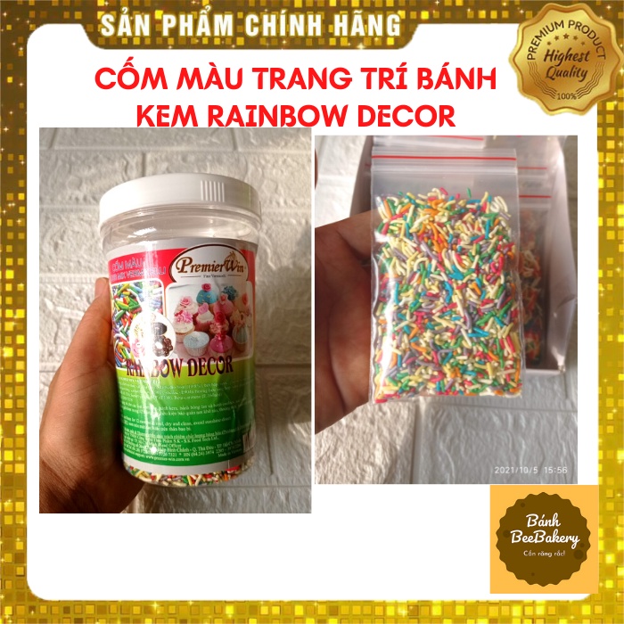 Cốm Đủ Màu trang trí bánh kem - Rainbow Decor