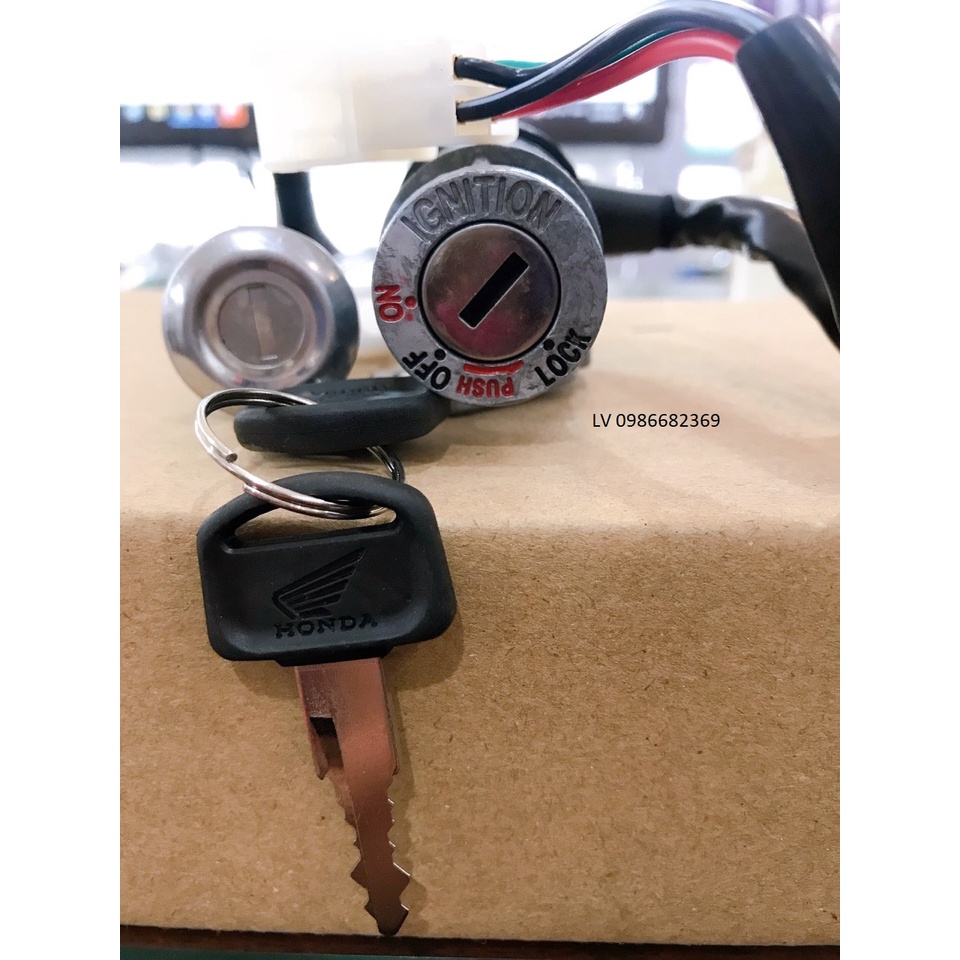 Ổ khoá 2 cạnh lắp cho xe DR, Wa 100, Wave cũ