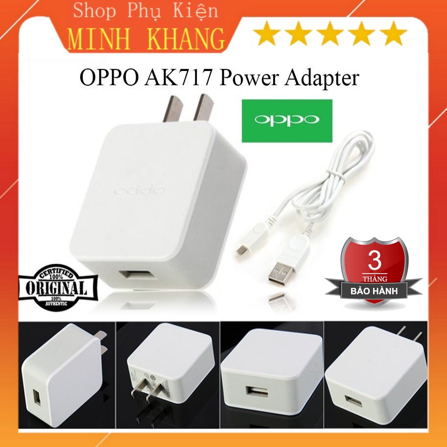 Củ Sạc Oppo AK717 Zin Máy Chính Hãng - Dòng Sạc Chuẩn - Không Chai Pin - Không Loạn Cảm Ứng