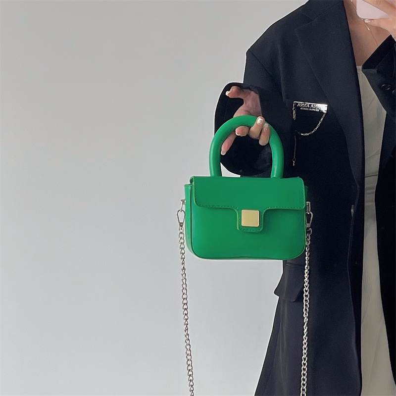 Túi Đeo Vai Mini Màu Trơn Thiết Kế Đơn Giản Thời Trang Cho Nữ 2022