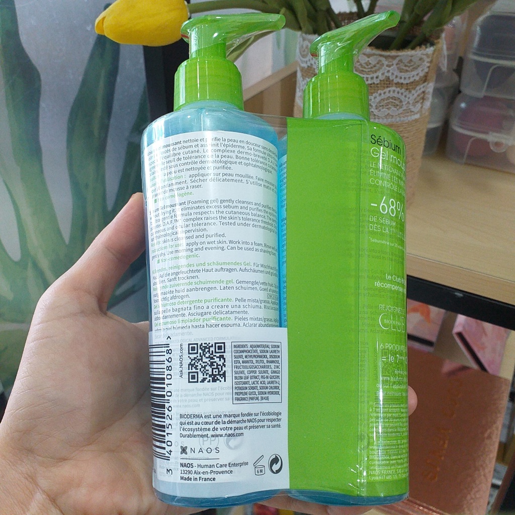 (Auth Pháp - Date 2024) Sữa rửa mặt Bioderma Sebium Cleansing Foaming Gel [200ml] | BigBuy360 - bigbuy360.vn