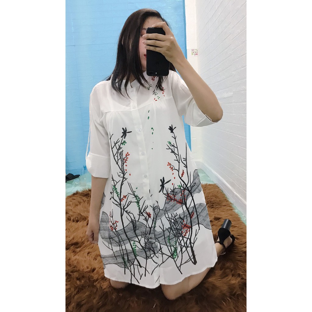 Đầm Sơ Mi 2 Lớp In Họa Tiết💕𝑭𝑹𝑬𝑬𝑺𝑯𝑰𝑷💕[Giá gốc tận xưởng] | BigBuy360 - bigbuy360.vn